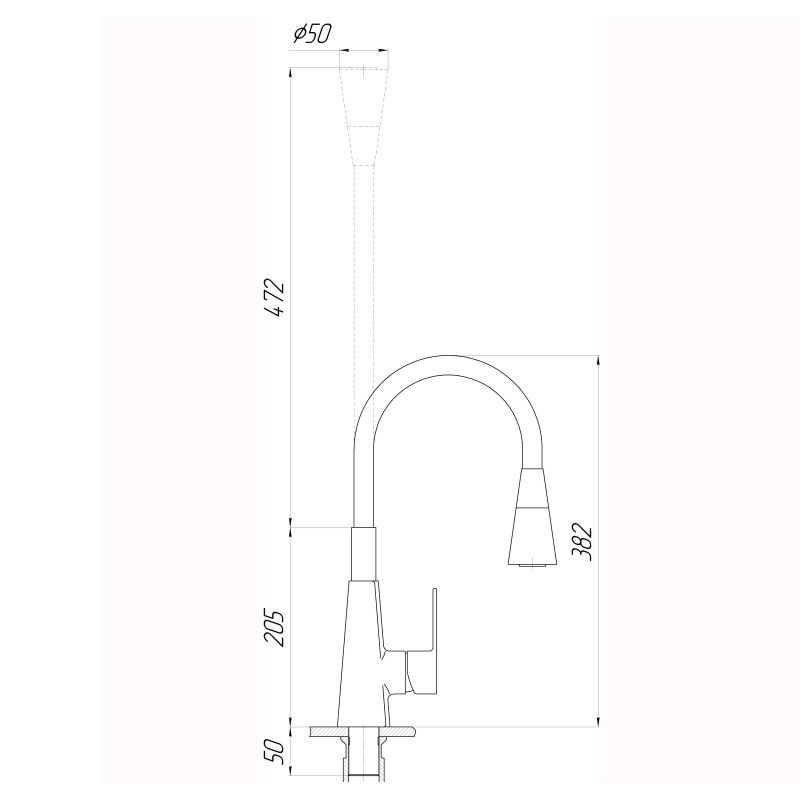 Смеситель для кухни DOMINO Dionis DDD-203SM-BB