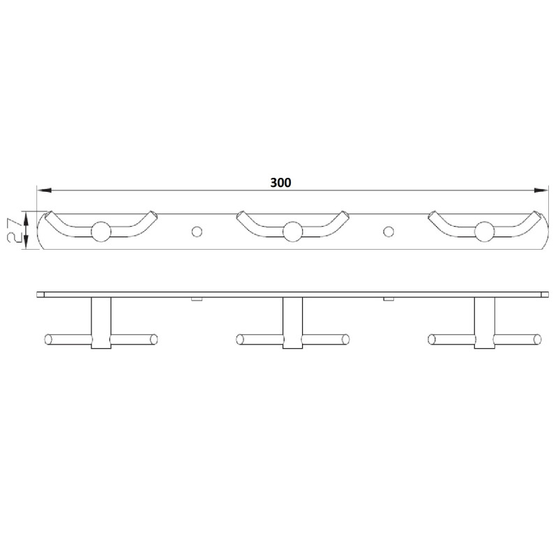 Планка с крючками двойными 3х2  Globus Lux RM 1503-3