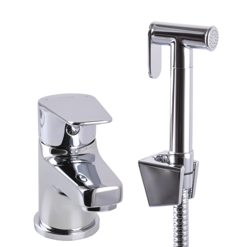 Смеситель для умывальника TOPAZ CAPRI TCA-15206-H43 гигиен. с стоп-лейкой, встроенный клапан,D35