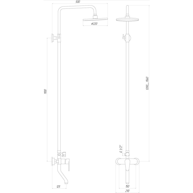 Душевая система DOMINO TORINO KIT-VAN-DS0034