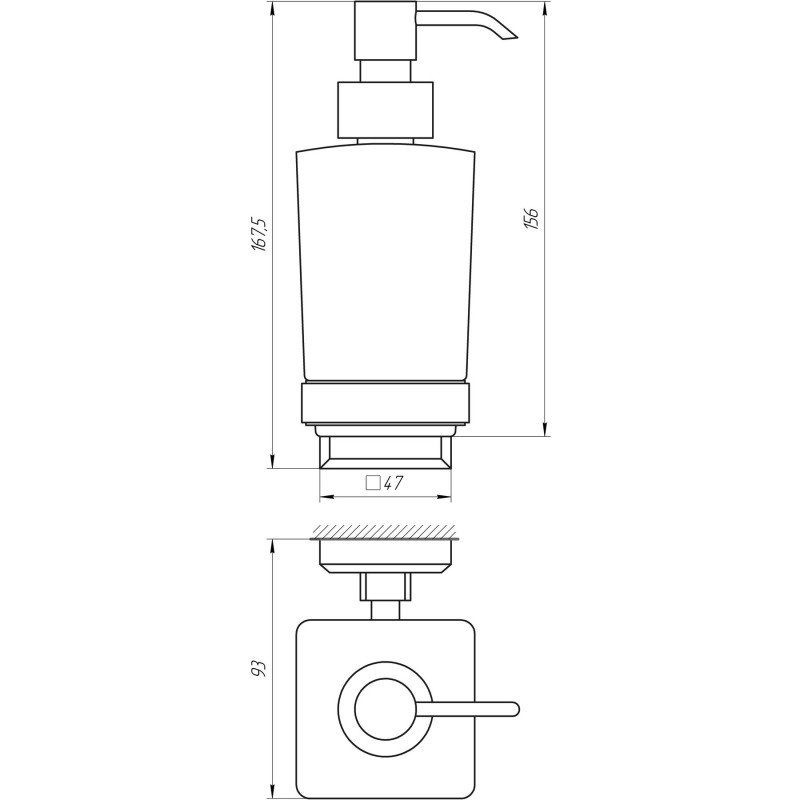 Дозатор жидкого мыла TOPAZ TKB 9933A-BL черный