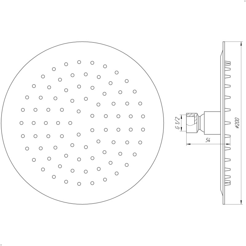 Душевая лейка Globus Lux ST-0200-R
