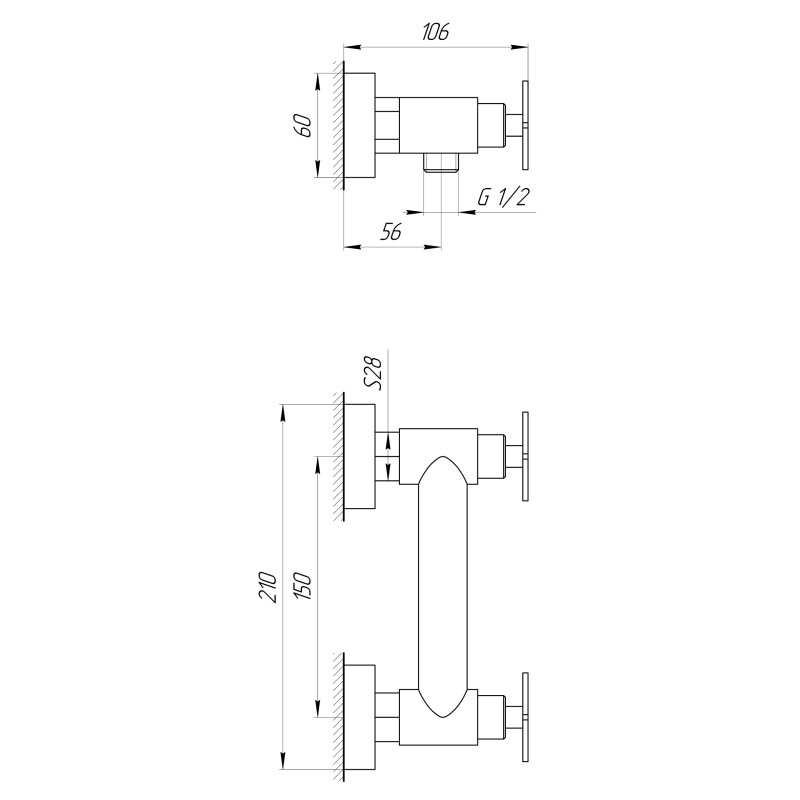 Смеситель для душа Globus Lux DUKAT-8 SD8-105