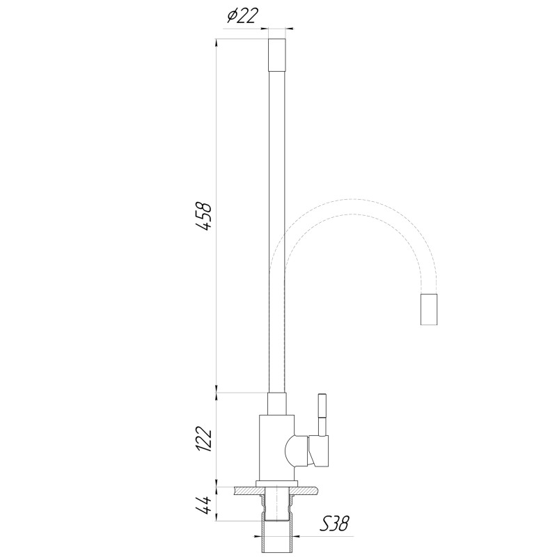 Смеситель для кухни Globus Lux ALPEN SBT1-203S-BG15