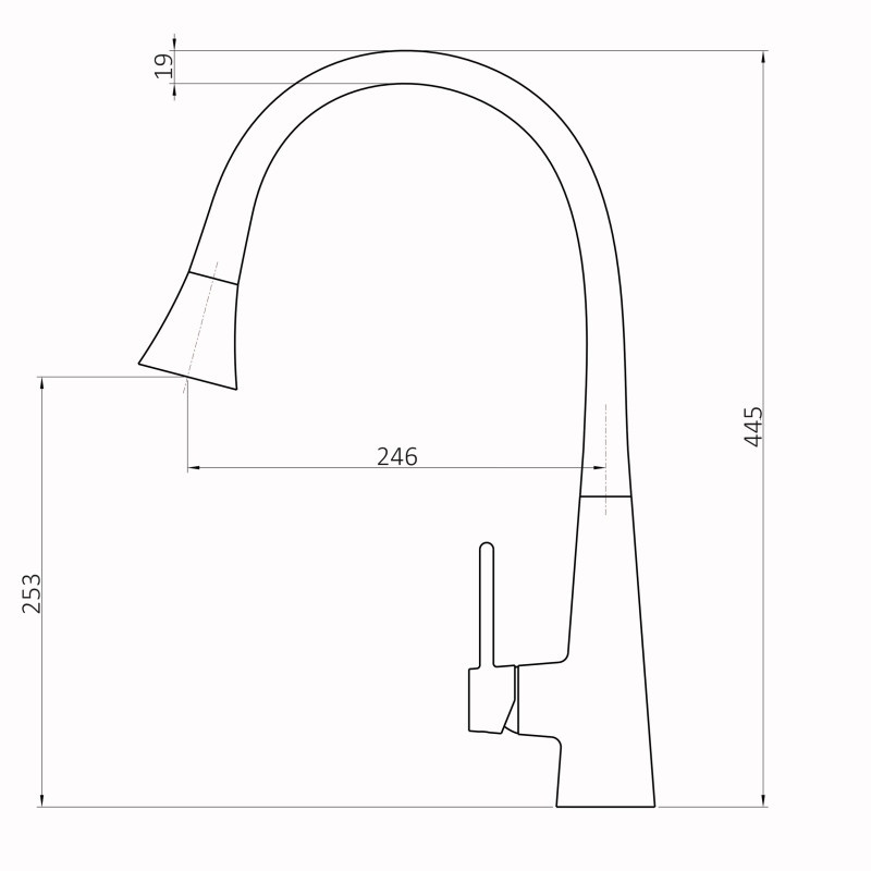 Смеситель для кухни Globus Lux LAZER Pro GLPR-203SM-BB