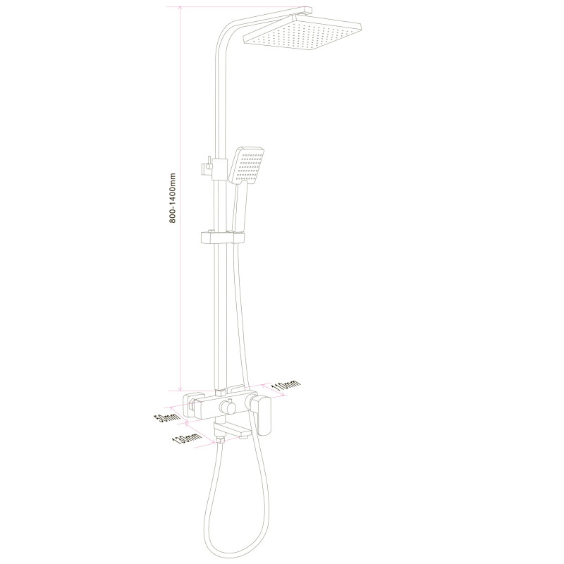 Душова система Globus Lux ALFA GLAL-1007
