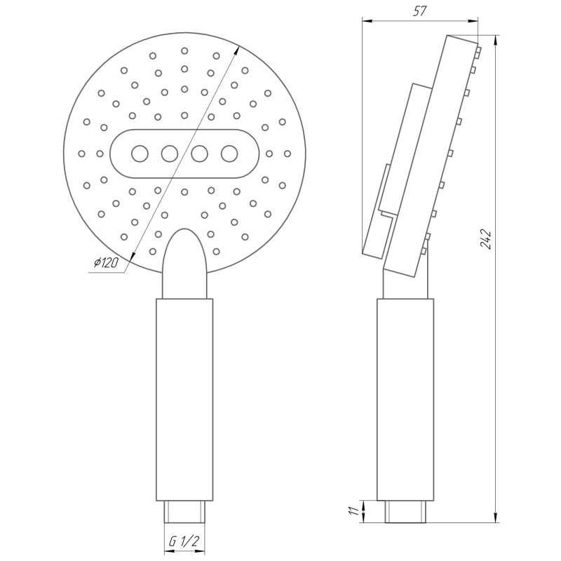 Душевая лейка Globus Lux NSD07A