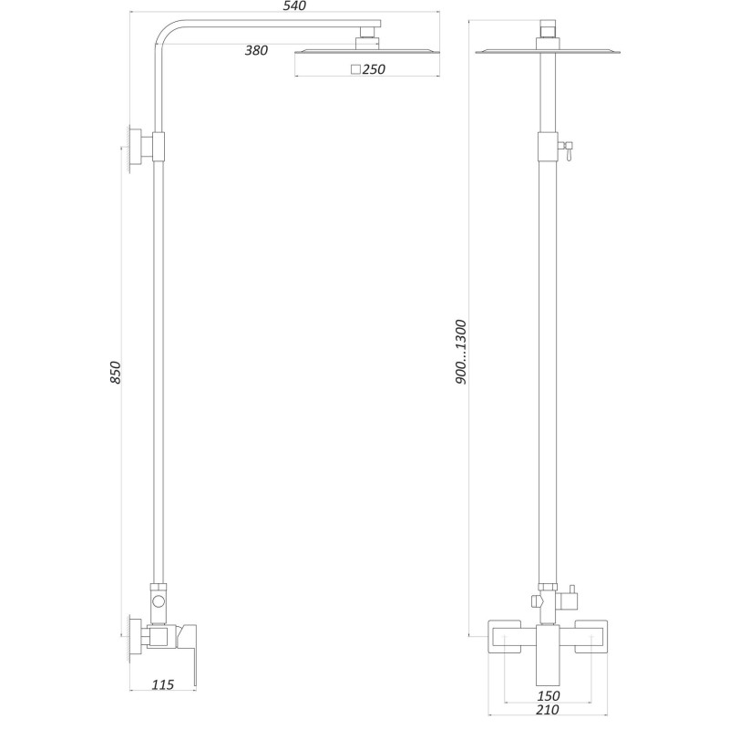 Душова система Globus Lux SICILIA SBQ-SH-125