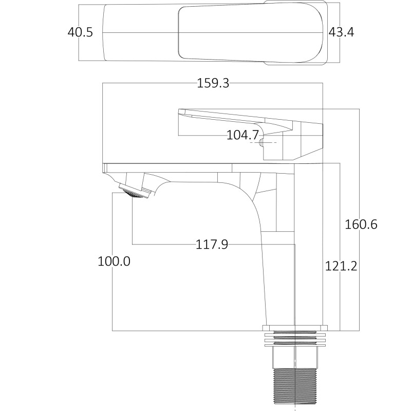 Смеситель для умывальника Globus Lux BONN GLB-0401