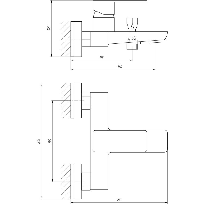 Змішувач для ванни Globus Lux Milano GLM-0102