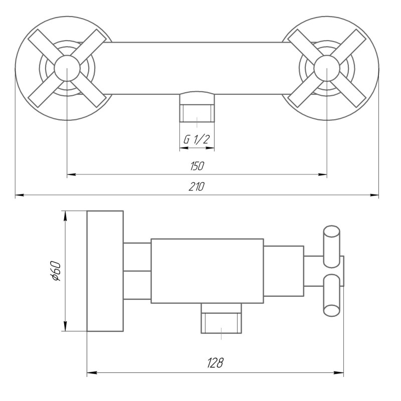 Смеситель для душа Globus Lux DUKAT SD4-105