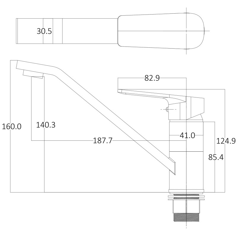 Змішувач для кухні Globus Lux BONN GLB-0203Q