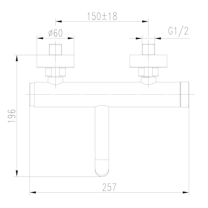 Змішувач для ванни TOPAZ LOFT TLF 32101-H75-C