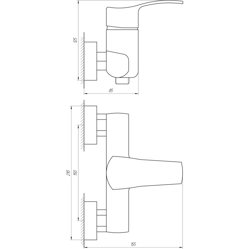 Смеситель для душа Globus Lux QUEENSLAND GLQU-0105
