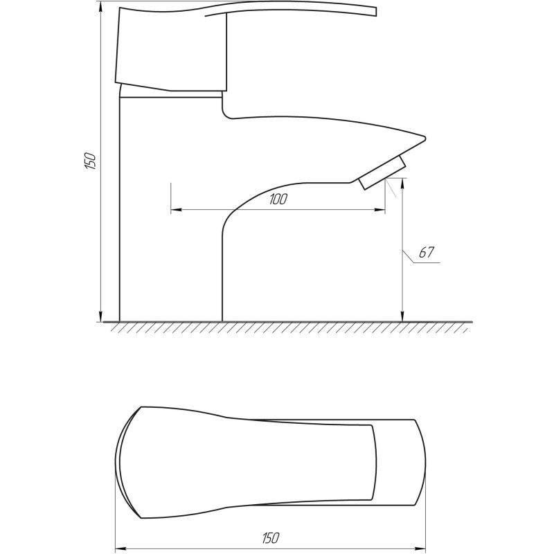 Смеситель для умывальника Globus Lux QUEENSLAND GLQU-0101