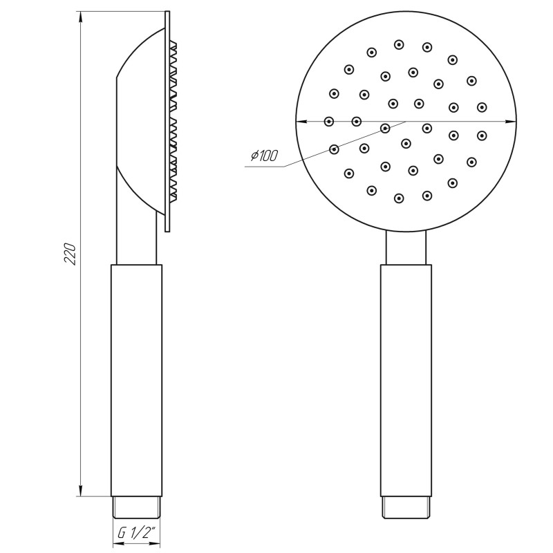 Душевая лейка Globus Lux SUS-001H