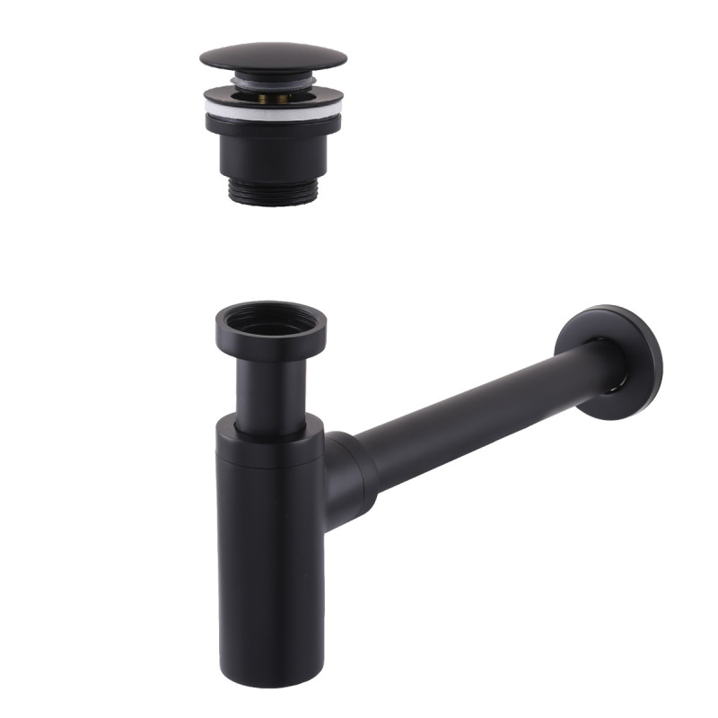 Сифон латунный с донным клапаном Globus Lux GSB-32-125-04BB