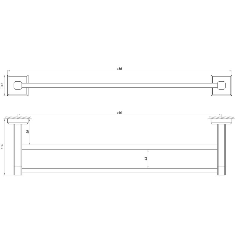 Держатель полотенец TOPAZ TKB 9911/45