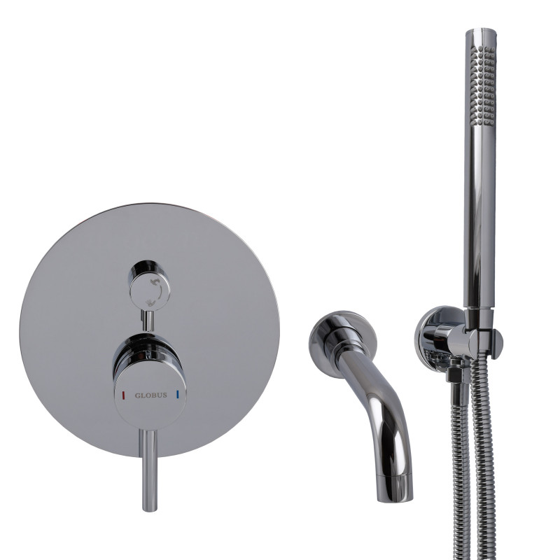 Смеситель для ванны встроенный Globus Lux LAZER Pro  GLPR-202-00-SMART