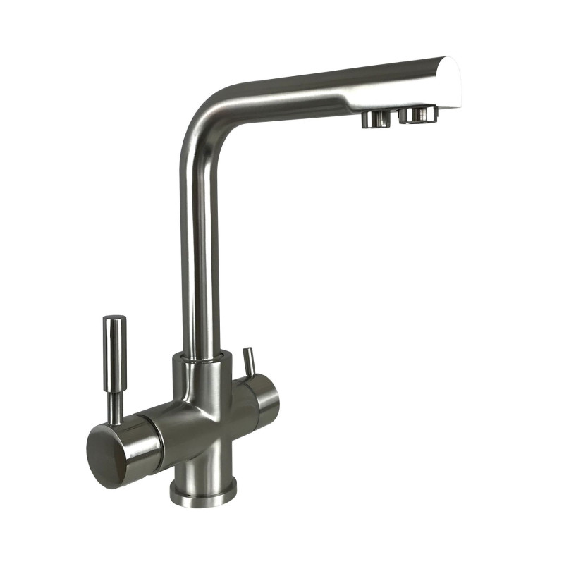 Смеситель для кухни под осмос Globus Lux LAZER GLLR-0888-8-STSTEEL