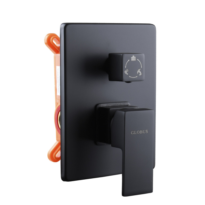 Смеситель для душа Globus Lux SMART GSM-305-BB встроенный, на три потребителя, без душ.набора,Черный