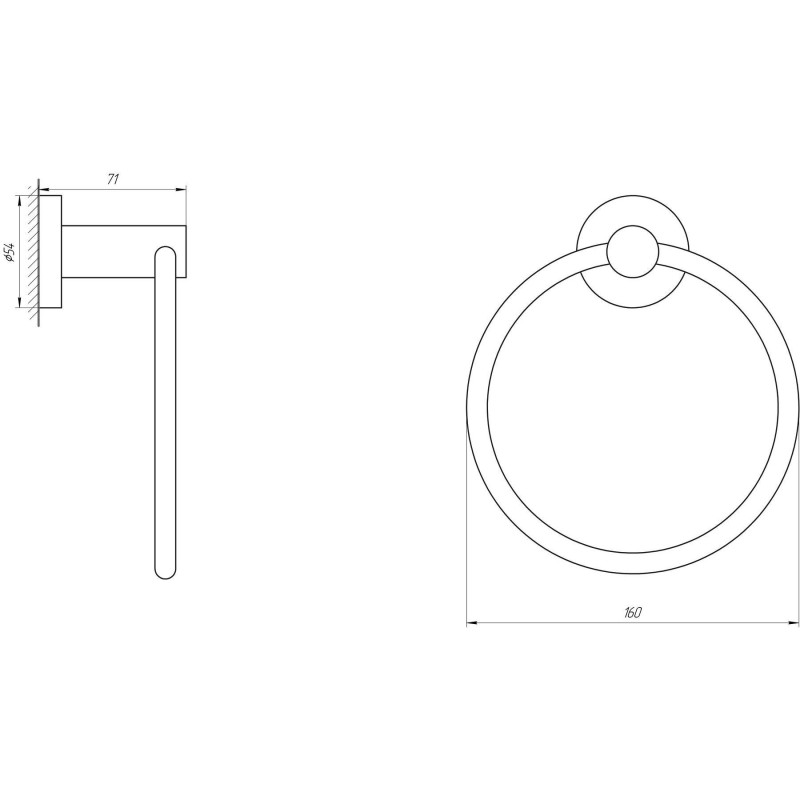 Держатель полотенец Globus Lux SS 8407  SUS304