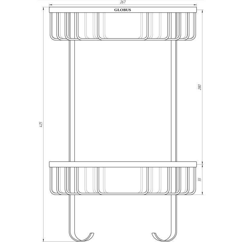 Полка угловая Globus Lux SS 8488