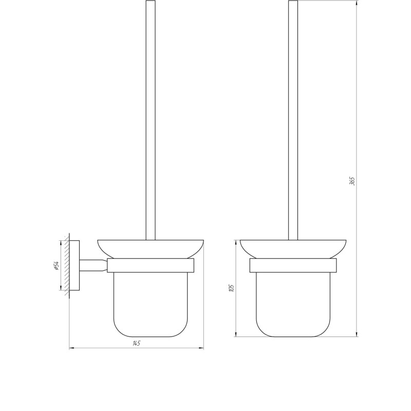 Ерш настенный Globus Lux BS8429A черный матовый SUS304