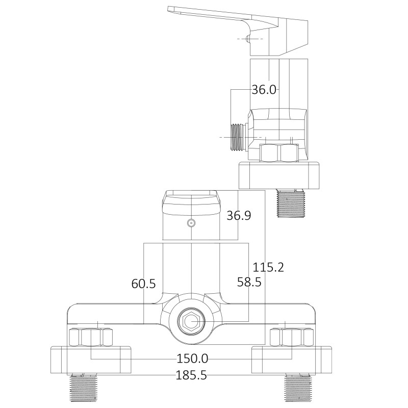 Змішувач для душу Globus Lux BONN GLB-0105N