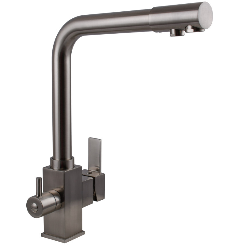 Смеситель для кухни под осмос Globus Lux LAZER GLLR-0100-8-STSTEEL
