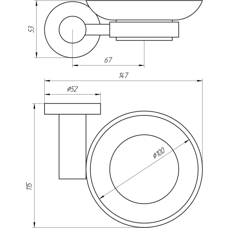 Мыльница Globus Lux BS8408 черная матовая SUS304