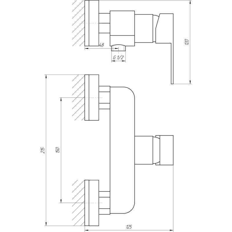 Змішувач для душу Globus Lux Milano GLM-0105N