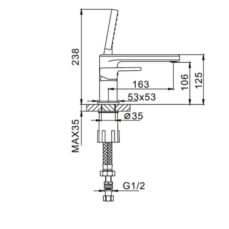 Смеситель для ванны Globus Lux Milano GLM-0109