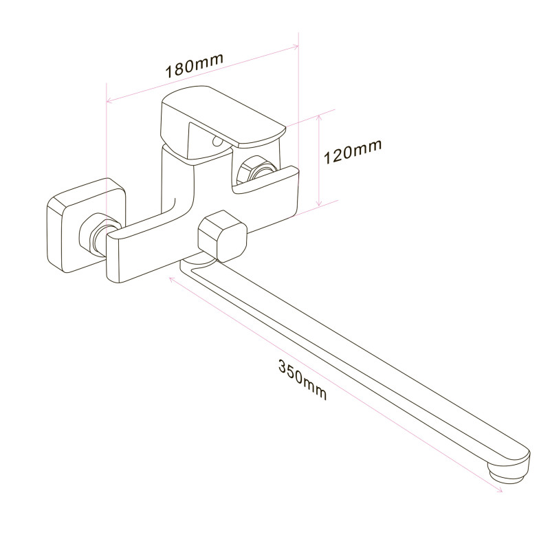 Смеситель для ванны Globus Lux ALFA GLAL-0208N