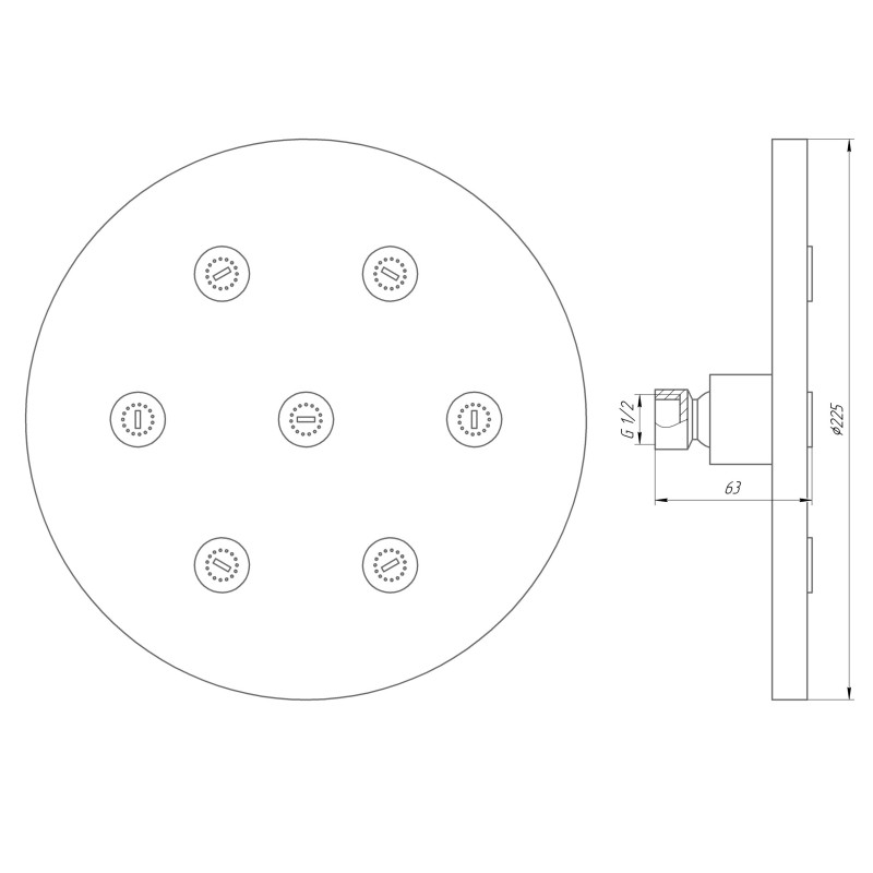 Душевая лейка Globus Lux SD08A