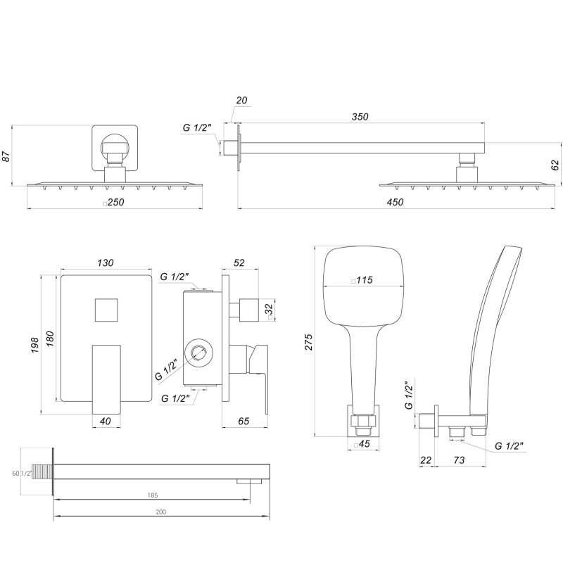 Душевая система Globus Lux SMART GLM-305L