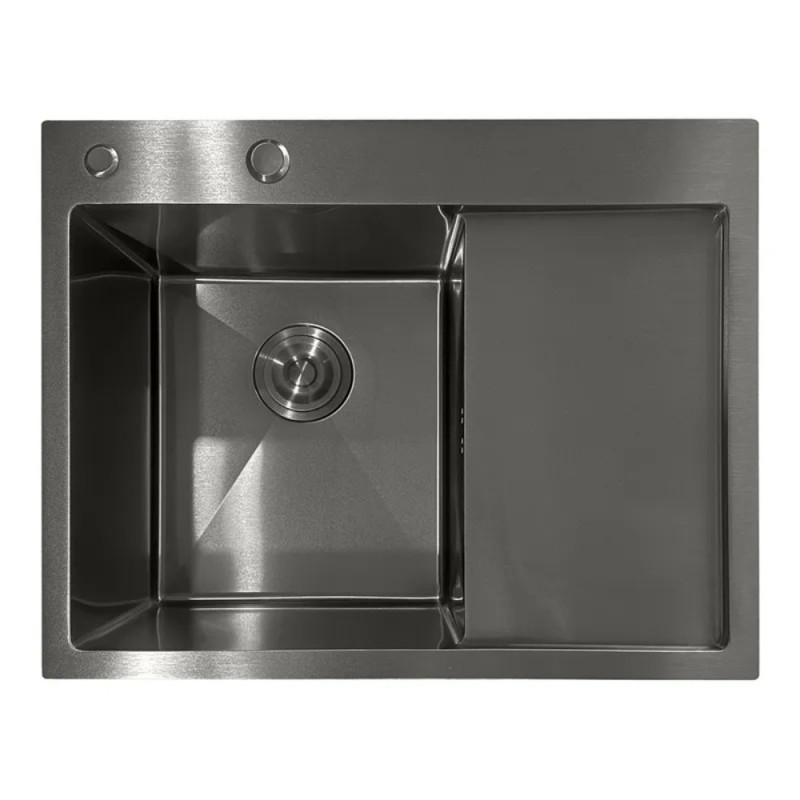 Мойка из нержавеющей стали Mixxus MH6350L Nano-Black (3.0/0.8) цвет графит (MI7045)