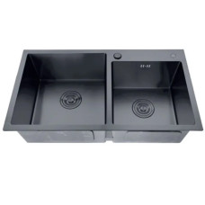 Мийка из нерж. сталі ZERIX ZH7843D-215 NANO-BLACK (3.0/0.8) (MX1594)