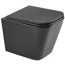 Унитаз подвесной Mixxus Premium QUADRO-0301-T3 BLACK 490х340х360mm, система смыва TORNADO 3.0 (MP6587)