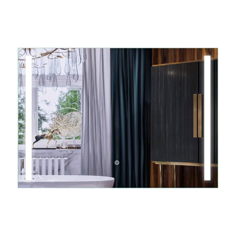 Зеркало Mixxus Premium LINES MR18-100x70-Reverse с Led Touch, Anti-fog, димером, регулятором яркости (MP6627)