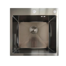 Мийка MIXXUS MH5050 DECOR GRAPHITE (MH5050 DECOR NANO-BLACK)(3.0/0.8) з нерж. сталі (колір графіт) (MX1929)