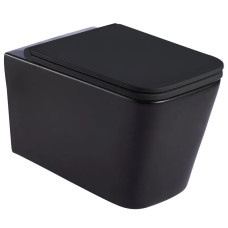 Подвесной унитаз Mixxus Premium Quadro-0302-R Black 530x360x365mm, система смыва RIMLESS (MP6455)
