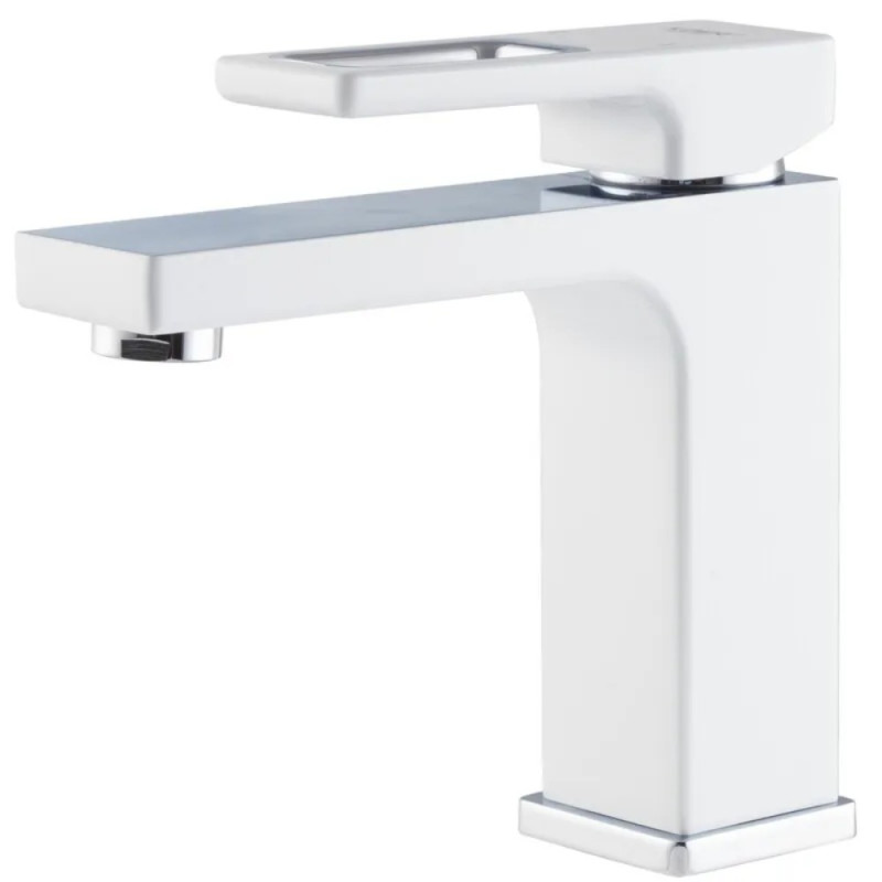 Смеситель для умывальника Koer KB-10009-04 (Цвет хром+белый) (KR5975)