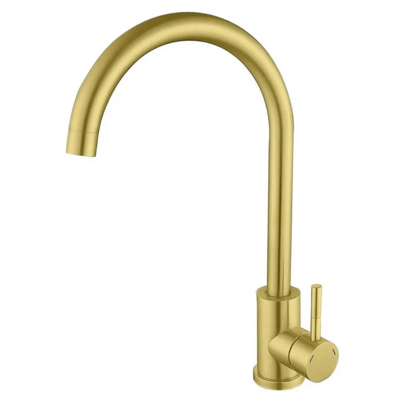 Смеситель для кухни Mixxus SUS-011 Brushed Gold из нерж.стали SUS304 (Цвет матовое золото) (MI8435)