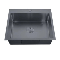 Мойка Zerix ZH5045-215 Nano-Black (3.0/0.8) с нерж. стали  (MX1580)