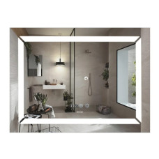 Зеркало Mixxus LIGHT MR01-70x50 с Led Touch, Anti-fog, димером, регулятором яркости, часами (MI6000)