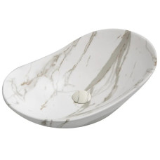 Раковина накладная MIXXUS PREMIUM WAVE-0106 MARBLE 620х360х160mm (MP6560)