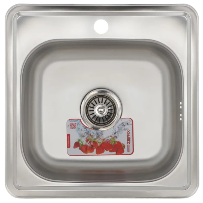 Мойка кухонная Zerix Z4848-06-160E (Satin) (ZM0557)
