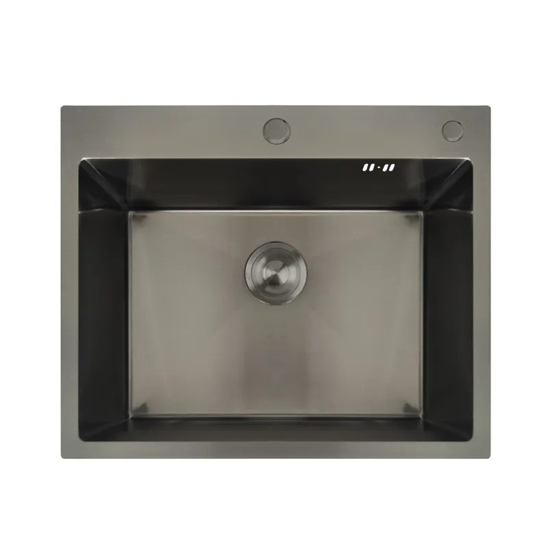 Мойка MIXXUS MH6050 GRAPHITE (MH6050 NANO-BLACK) (3.0/0.8) из нерж. стали (цвет графит) (MX1933)
