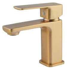 Смеситель для умывальника Haiba Kubus 001 BRUSHED GOLD (HB9622)